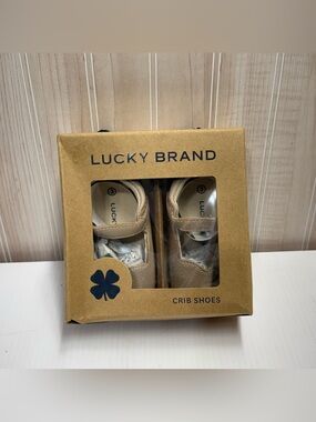Lucky Brand Tan Baby Crib Shoes
